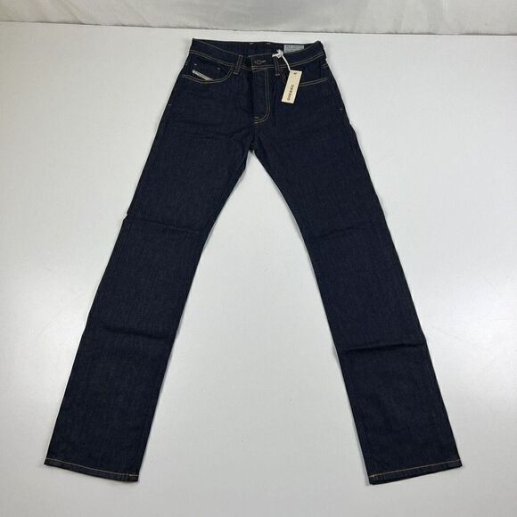 Diesel Mens Blue Denim Larkee Relaxed 0R8J4 Comfort Straight Jeans 27x32 $178 - Picture 1 of 12